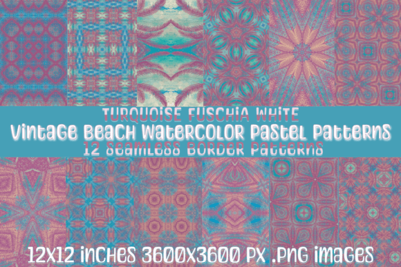 Download Vintage Beach Watercolor Pastel Patterns - Vintage Collection