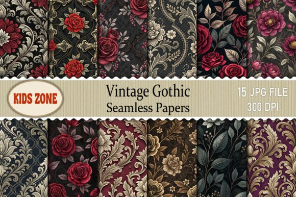 Download Vintage Gothic Seamless Papers - Vintage Collection
