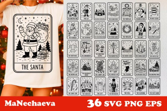Download Vintage Christmas Tarot Card SVG Bundle - Vintage Collection