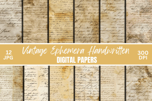 Download Vintage Ephemera Handwritten Junk Journals - Vintage Collection