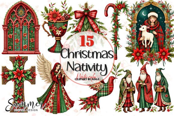 Download Vintage Christmas Nativity Clipart - Vintage Collection