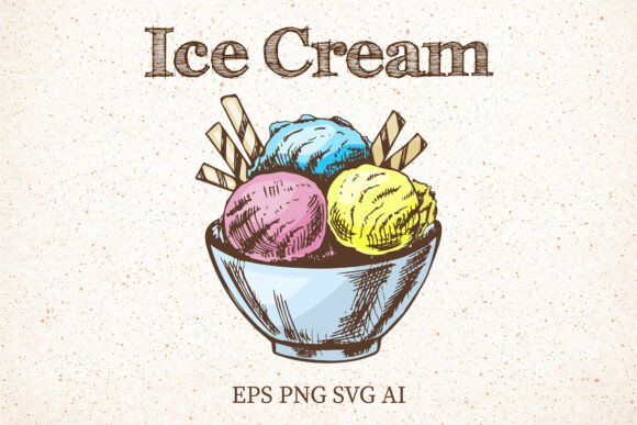 Download Vintage Ice Cream Bowl Clipart - Vintage Collection