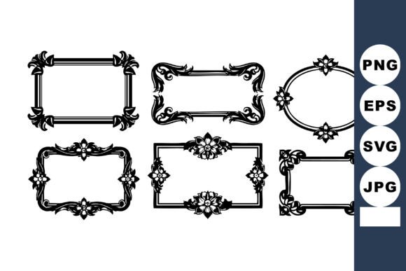 Download Vintage Decorative Floral Frames Set - Vintage Collection