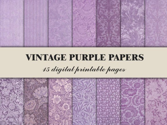 Download Purple Scrapbook Paper Vintage - Vintage Collection