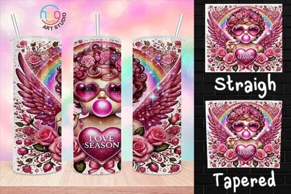 Download Cupid Blowing Vintage Valentines Tumble - Vintage Collection