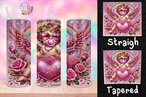 Download Cupid Blowing Vintage Valentines Tumble - Vintage Collection