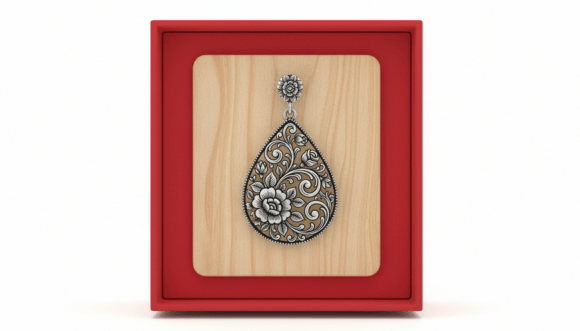 Download Vintage Floral Teardrop Earring SVG - Vintage Collection